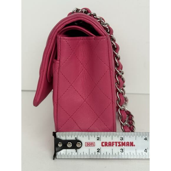 Chanel Lambskin Quilted Medium Double Flap Bag Pink with Silver Hardware B-4 - Picture 14 of 16